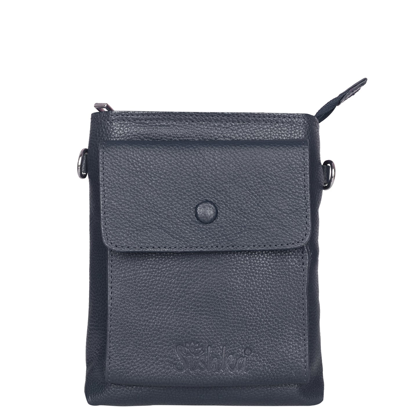 Wholesale Leather Messenger Sling Bag for Men & Women – Crossbody Bag for Travel, Work & Business Use - Navy Blue