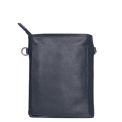 Wholesale Leather Messenger Sling Bag for Men & Women – Crossbody Bag for Travel, Work & Business Use - Navy Blue