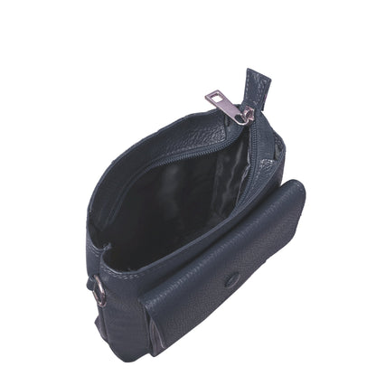 Wholesale Leather Messenger Sling Bag for Men & Women – Crossbody Bag for Travel, Work & Business Use - Navy Blue