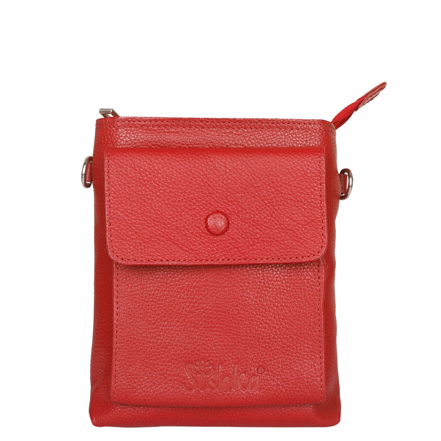 Leather Crossbody Sling Bag for Men & Women – Wholesale Messenger Bag for Work, Travel & Daily Use - Red