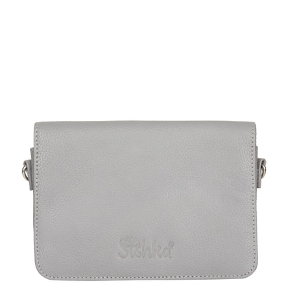 Genuine Leather Grey Crossbody Shoulder Bag for Men & Women – Wholesale Sling Messenger Bag for Travel & Daily Use
