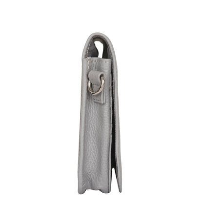 Genuine Leather Grey Crossbody Shoulder Bag for Men & Women – Wholesale Sling Messenger Bag for Travel & Daily Use