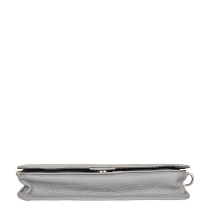Genuine Leather Grey Crossbody Shoulder Bag for Men & Women – Wholesale Sling Messenger Bag for Travel & Daily Use