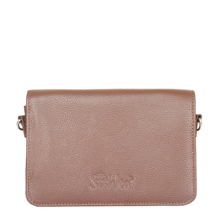 Genuine Leather Wholesale Light Brown Crossbody Shoulder Bag for Men & Women – Messenger Bag for Work, Travel & Daily Use