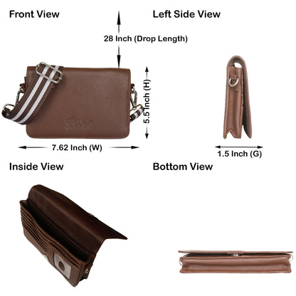 Genuine Leather Wholesale Light Brown Crossbody Shoulder Bag for Men & Women – Messenger Bag for Work, Travel & Daily Use