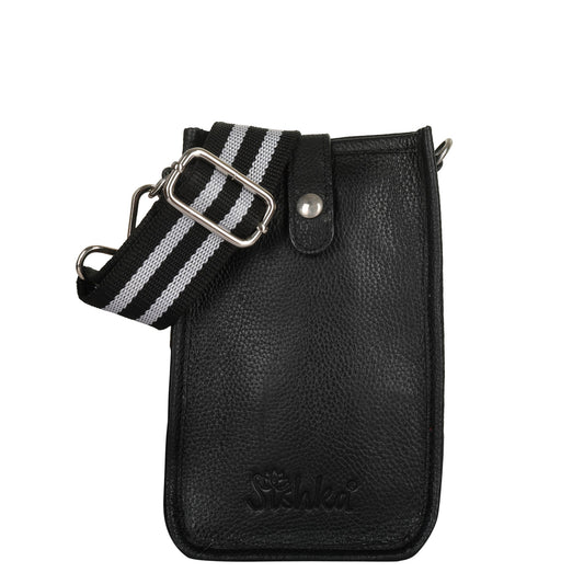 Black - Wholesale Premium Leather Crossbody Phone Sling Wallet Bag for Daily Use, Work & Travel for Men and Women