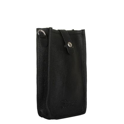 Black - Wholesale Premium Leather Crossbody Phone Sling Wallet Bag for Daily Use, Work & Travel for Men and Women
