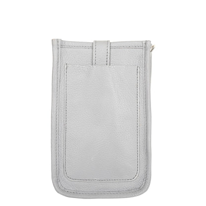 Grey -Genuine Leather Wholesale Crossbody Phone Sling Wallet Bag for Daily Use, Work & Travel for Men and Women