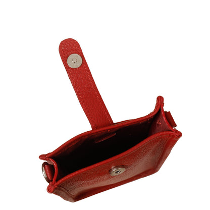 Red -Genuine Leather Crossbody Phone Sling Wallet Bag - Daily Use, Work & Travel for Men and Women