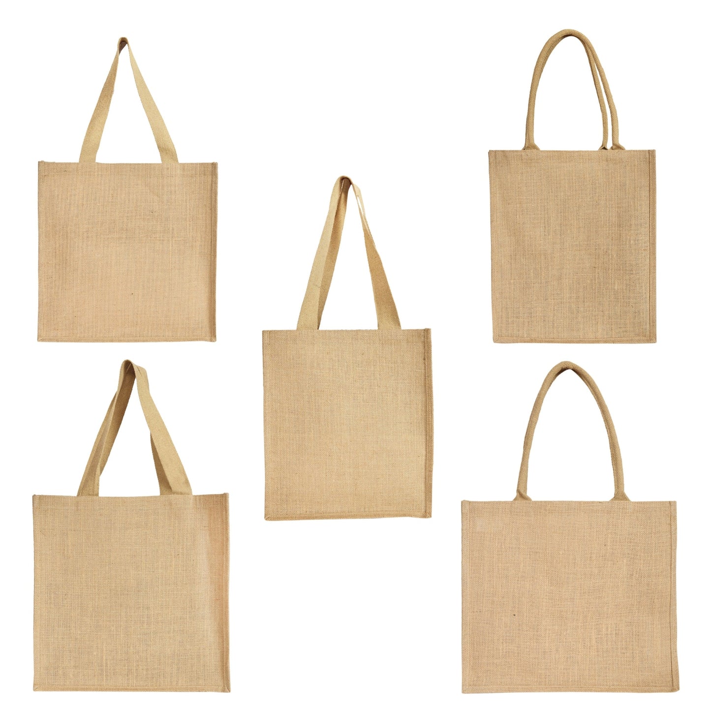 Wholesale Reusable Jute with Jacquard fabric Shopping Tote Bag Combo