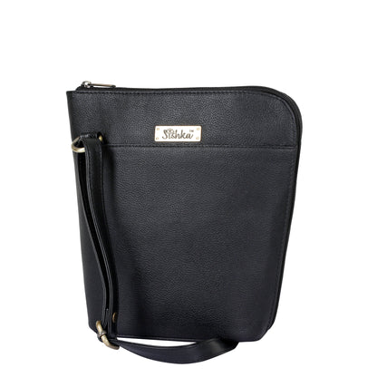 Black Genuine Leather Shoulder Sling bag Wholesale for Women – Crossbody Organizer Purse