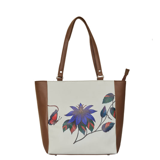 Vegan Leather Wholesale Shoulder Tote Bag– Hand Printed Top Handle Handbag for Women – Work, Travel & Daily Use