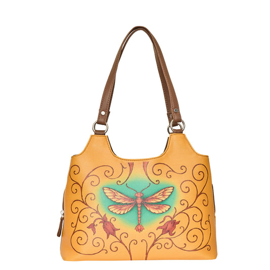 Hand Printed Wholesale Vegan Leather Shoulder Tote Bag for Women – Stylish Top Handle Handbag Purse– Travel, Office & Daily Use