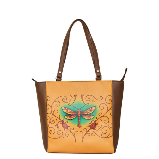 Genuine Leather Hand Printed ' Shoulder Tote Bag– Wholesale Top Handle Handbag for Women – Work, Travel & Daily Use