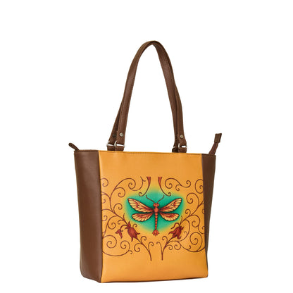 Genuine Leather Hand Printed ' Shoulder Tote Bag– Wholesale Top Handle Handbag for Women – Work, Travel & Daily Use