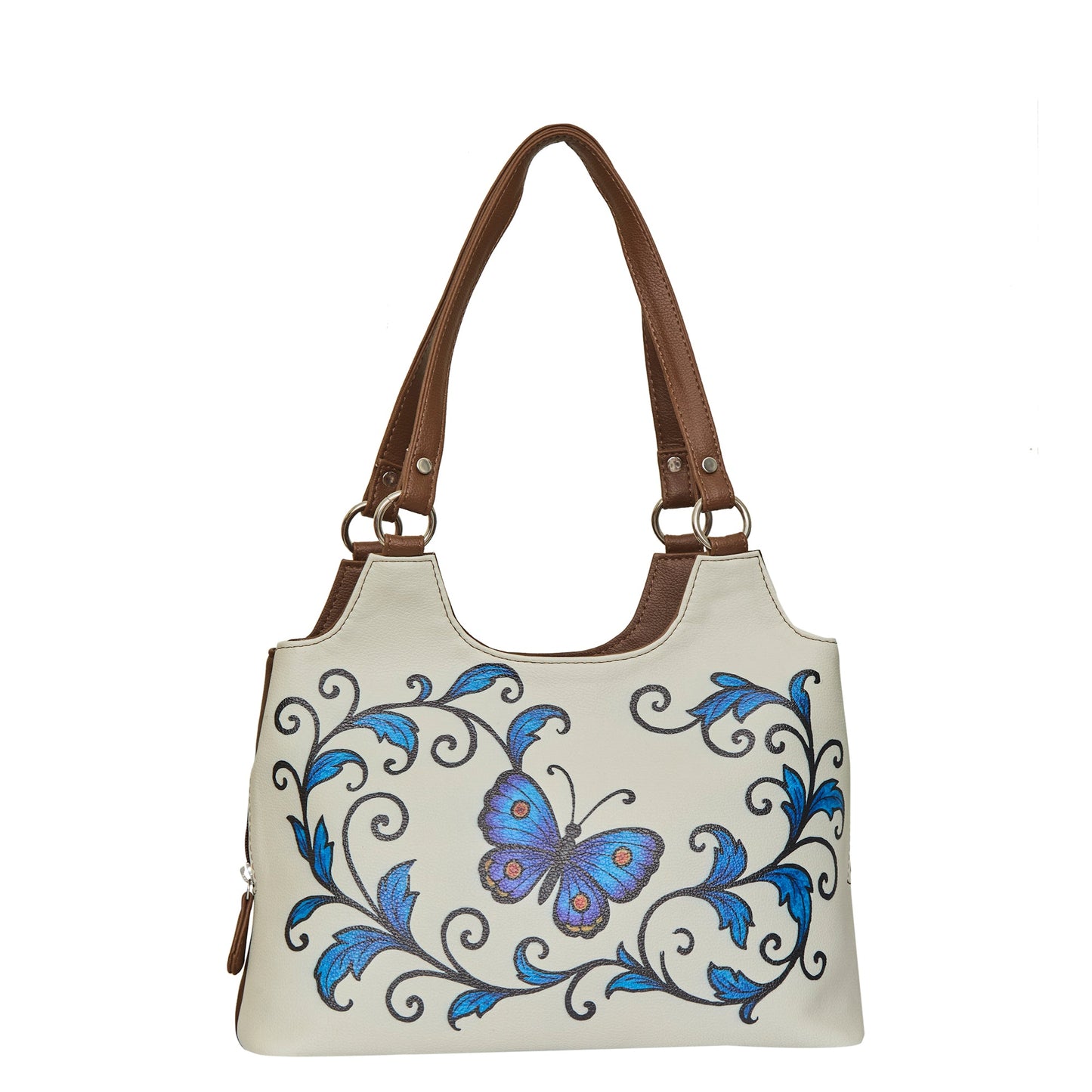 Wholesale Hand Printed Vegan Leather Shoulder Tote Bag for Women – Stylish Top Handle Handbag Purse– Travel, Office & Daily Use