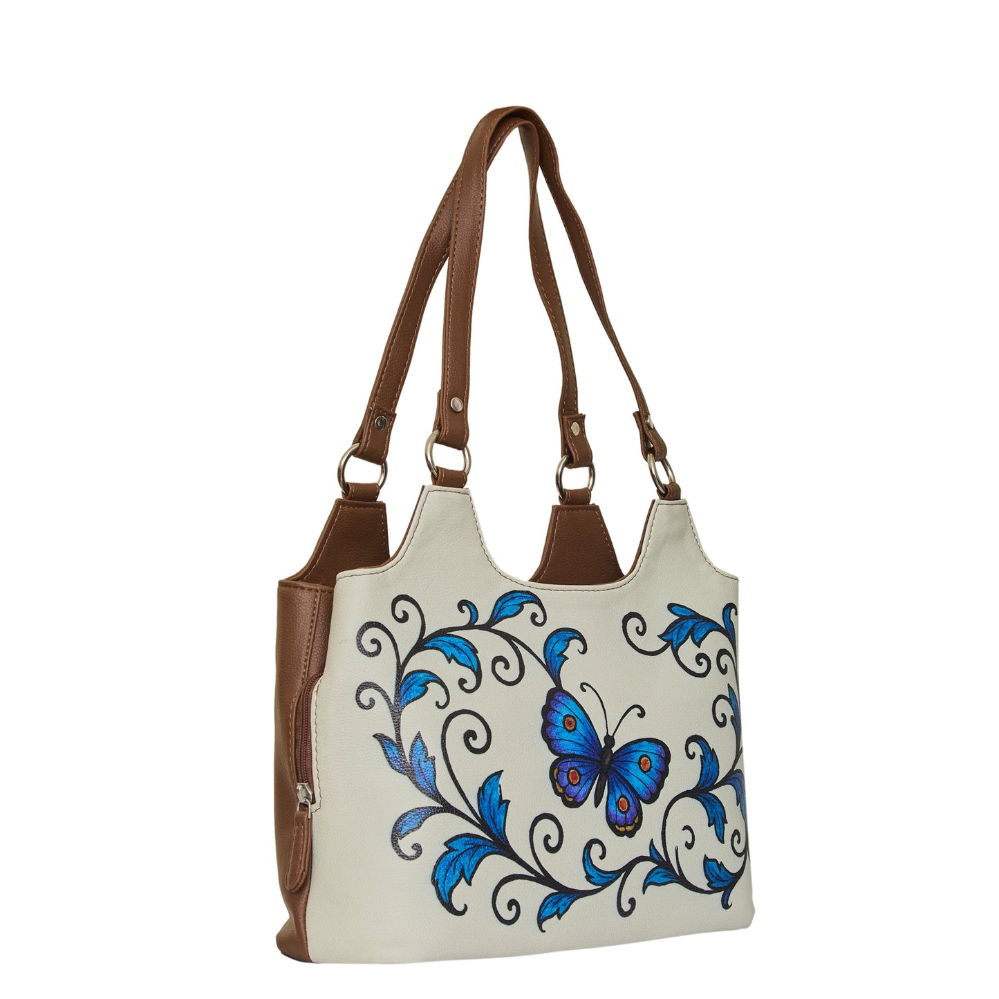 Wholesale Hand Printed Vegan Leather Shoulder Tote Bag for Women – Stylish Top Handle Handbag Purse– Travel, Office & Daily Use