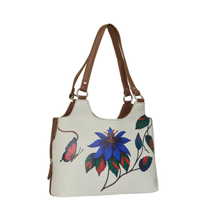 Hand Printed Vegan Leather Wholesale Shoulder Tote Bag for Women – Stylish Top Handle Handbag Purse– Travel, Office & Daily Use