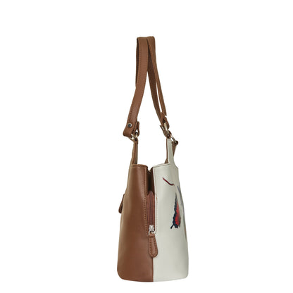 Hand Printed Vegan Leather Wholesale Shoulder Tote Bag for Women – Stylish Top Handle Handbag Purse– Travel, Office & Daily Use