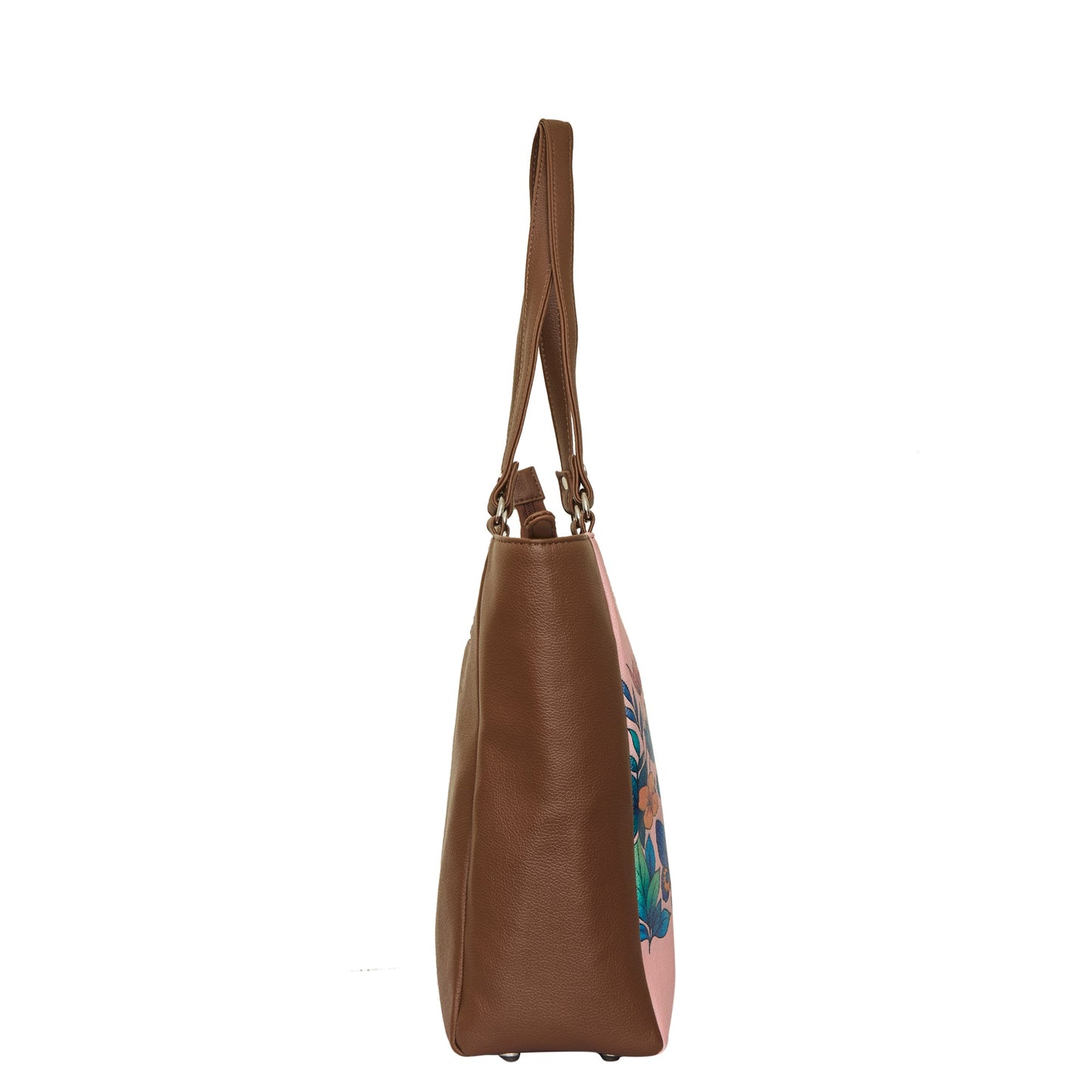 Wholesale Botanical Vegan Leather Shoulder Tote Bag– Hand Printed Vegan Top Handle Handbag for Women – Work, Travel & Daily Use