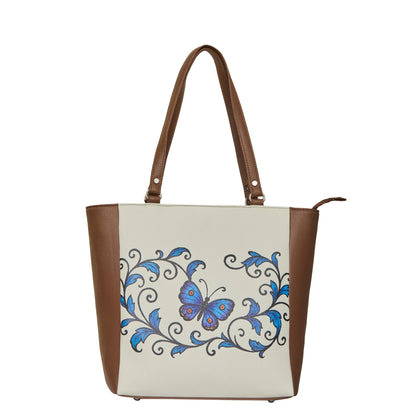 Wholesale Vegan Leather Ladies' Shoulder Tote Bag– Hand Printed Top Handle Handbag for Women – Work, Travel & Daily Use