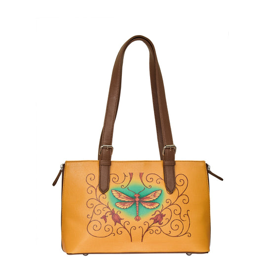 Hand Printed Wholesale Tote Bag for Ladies'– Women's  Vegan Leather Shoulder, Handbag & Top Handle Purse – Travel, Work & Daily Use