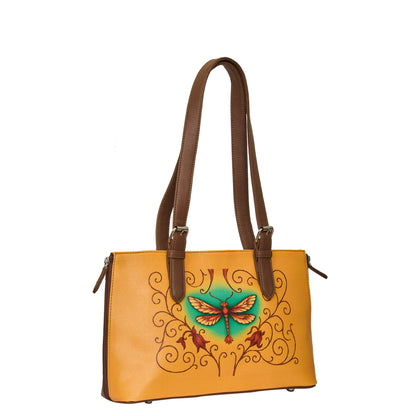Hand Printed Wholesale Tote Bag for Ladies'– Women's  Vegan Leather Shoulder, Handbag & Top Handle Purse – Travel, Work & Daily Use