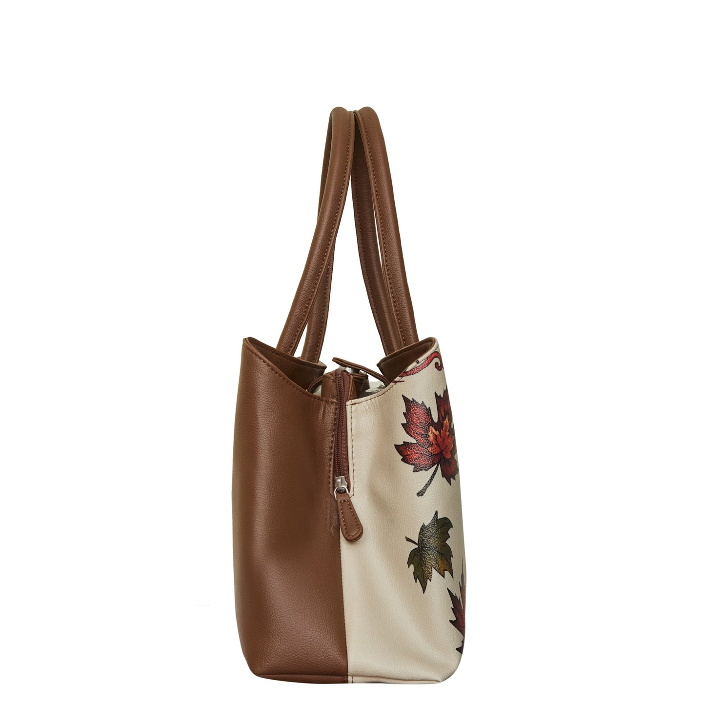 Maple Leaf Hand Printed Vegan Leather  Wholesale Carryall for Women – Stylish Shoulder, Top Handle & Handbag for Ladies – Office, Work, Travel & Daily Use