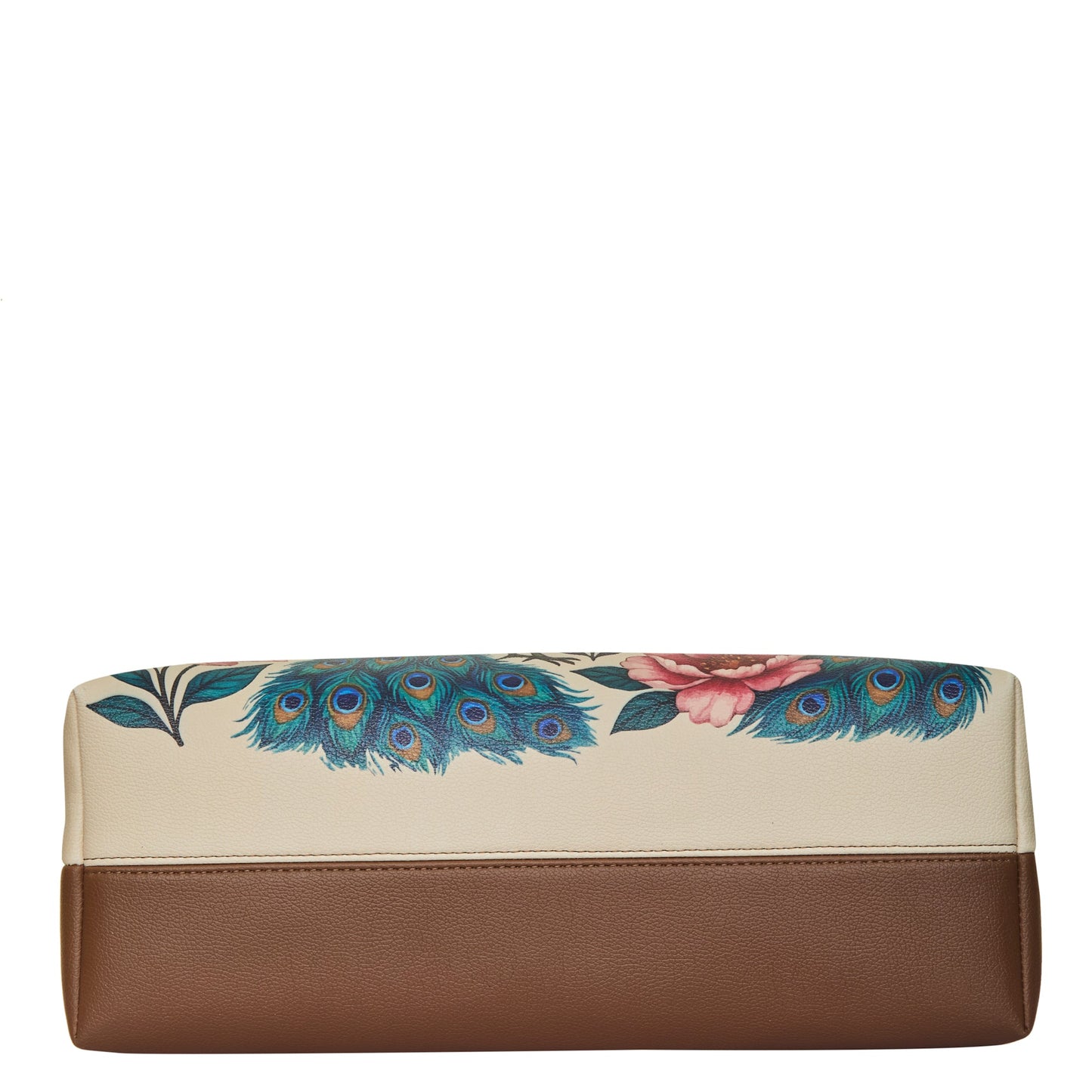 Women’s Peacock Hand Printed Vegan Leather Wholesale Carryall Tote – Stylish Shoulder & Top Handle Bag for Everyday Use