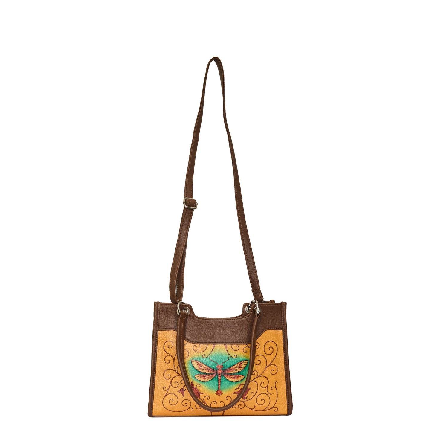 Women’s Hand Printed Vegan Leather Wholesale Satchel Handbag – Vegan Shoulder & Top Handle Bag – Office, Work, Travel & Daily Use