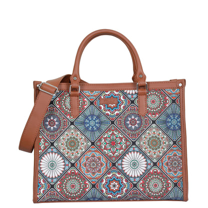 Women’s Multicolor Laptop Handbags with Vegan Leather Trim – Wholesale