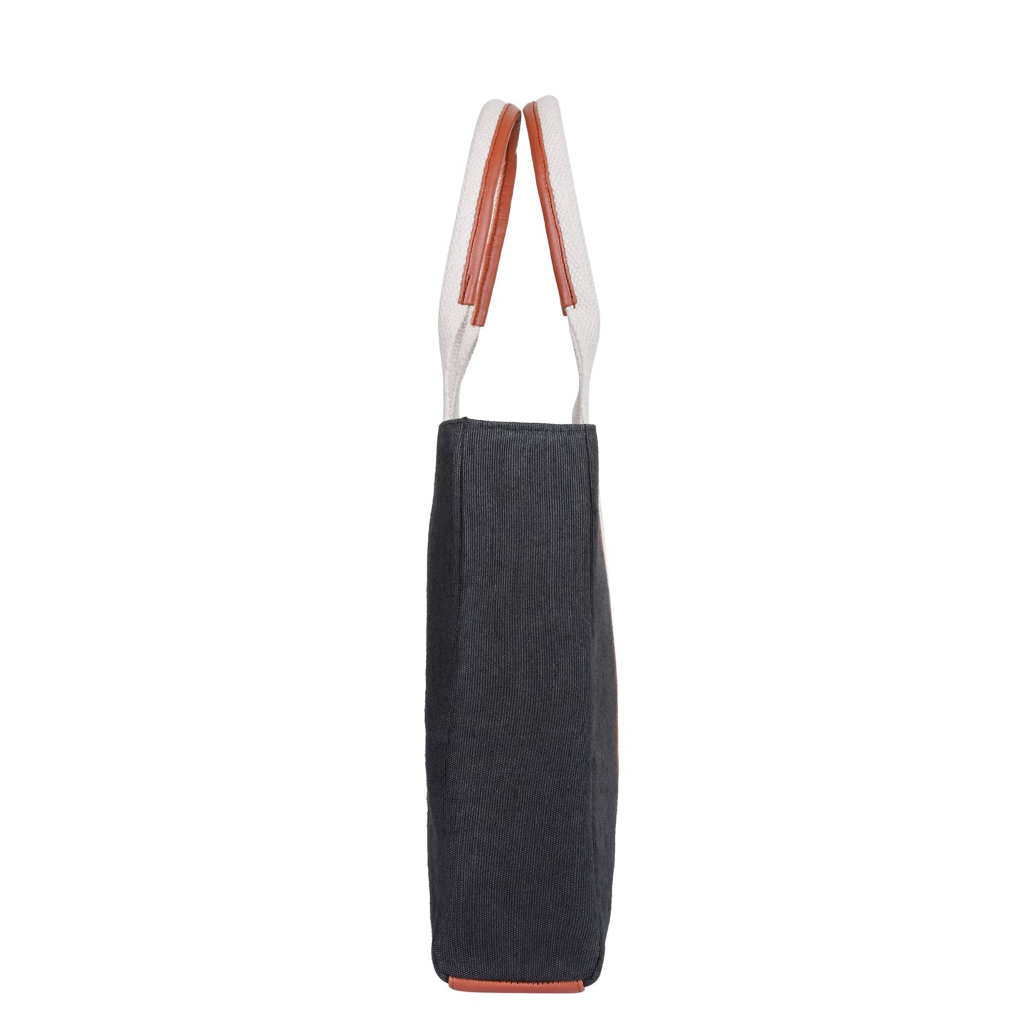 Wholesale  Black Canvas Tote Handbag with Zipper Strap