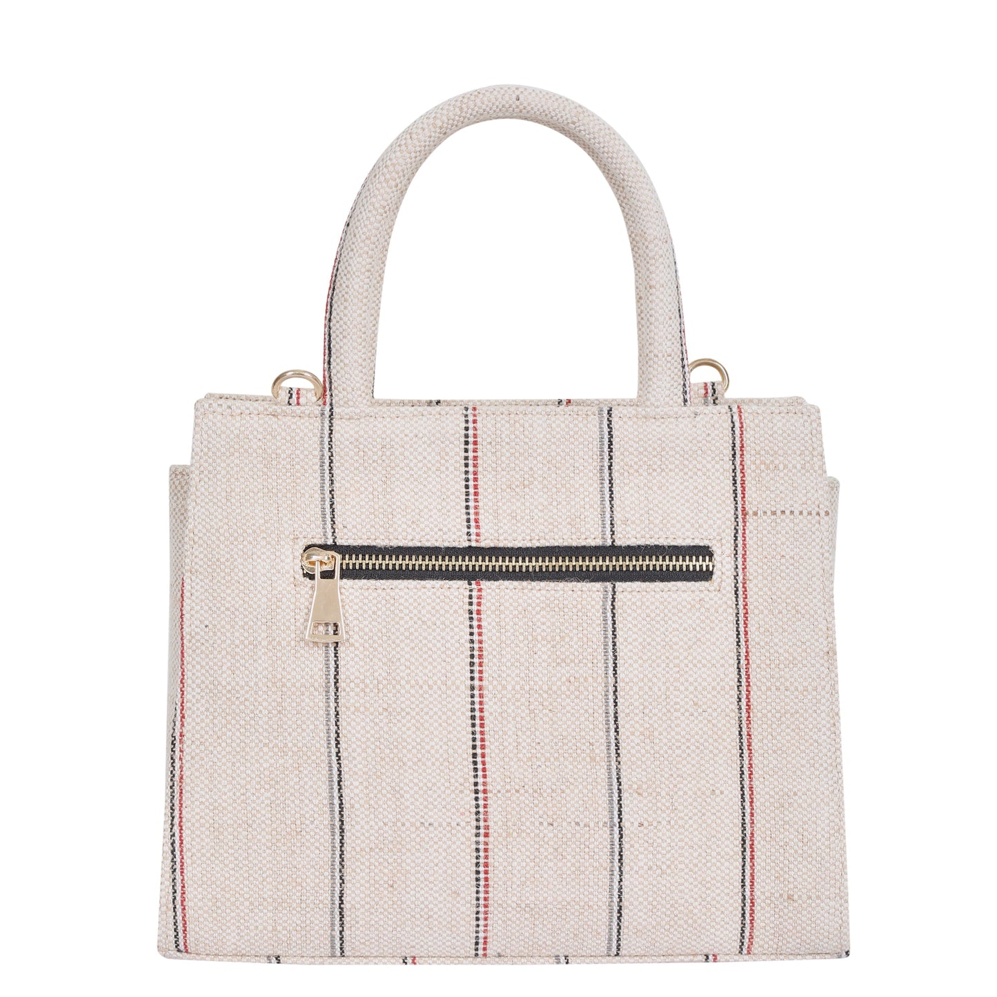 Wholesale  Beige Striped Canvas Crossbody Tote bag for Everyday Use
