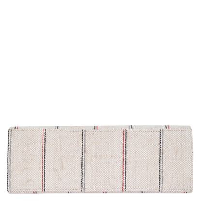 Wholesale  Beige Striped Canvas Crossbody Tote bag for Everyday Use