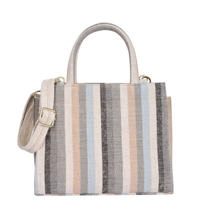 Wholesale Multicolor Canvas Crossbody Tote Handbag  with Zipper