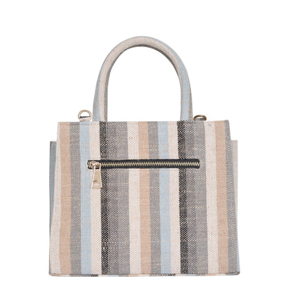 Wholesale Multicolor Canvas Crossbody Tote Handbag  with Zipper