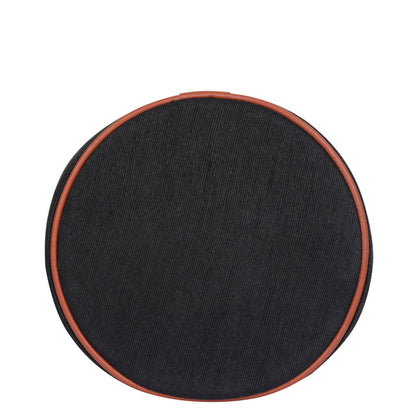 Wholesale  Black Canvas Bucket Crossbody Sling  with Vegan Leather