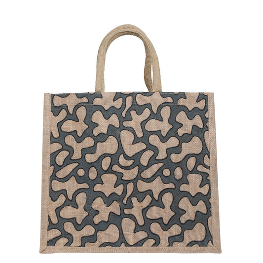 Printed Natural Jute Tote Bags for Eco-Friendly Shopping – Wholesale Supply