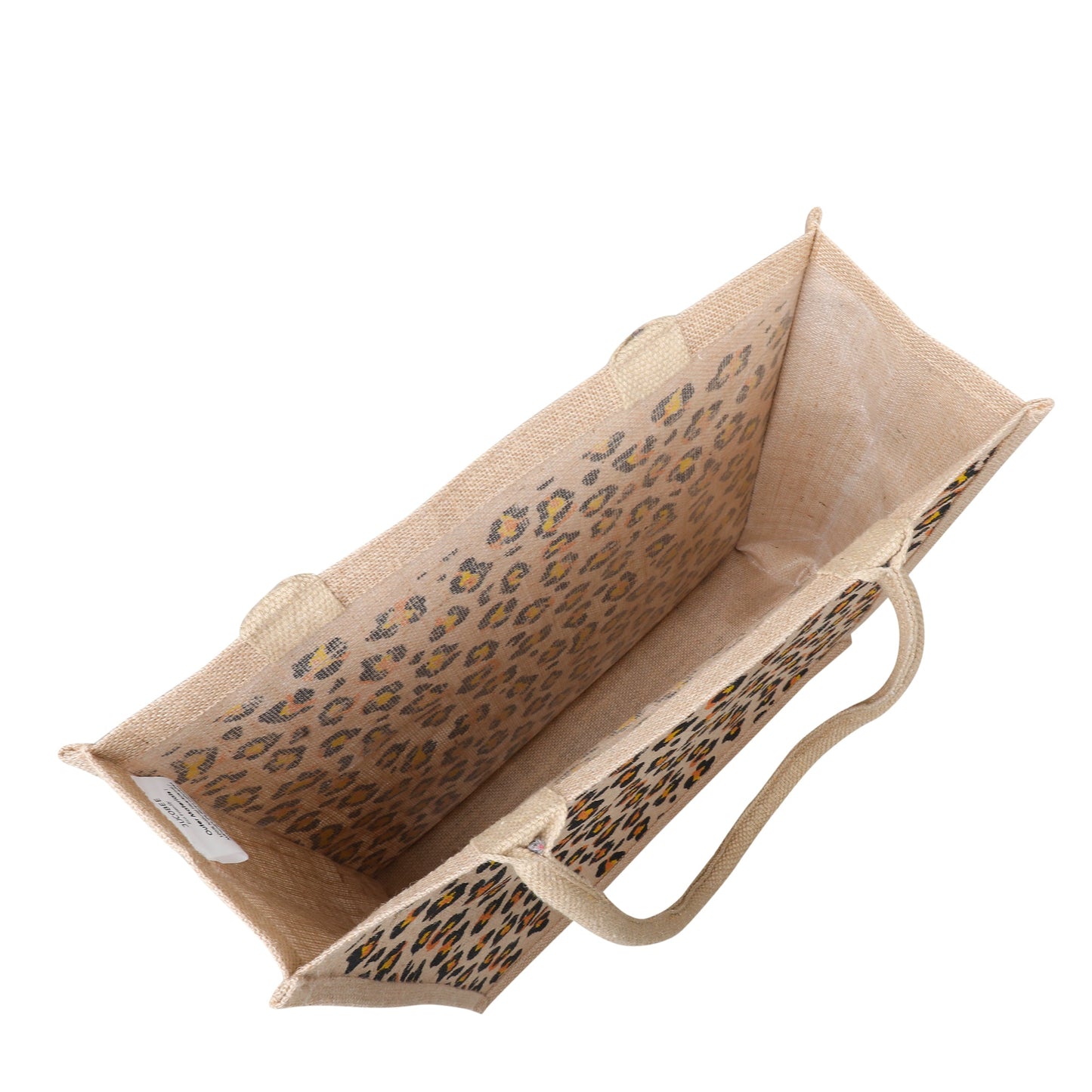 Cheetah Print Natural Jute Tote Bags for Sustainable Shopping – Wholesale Supply