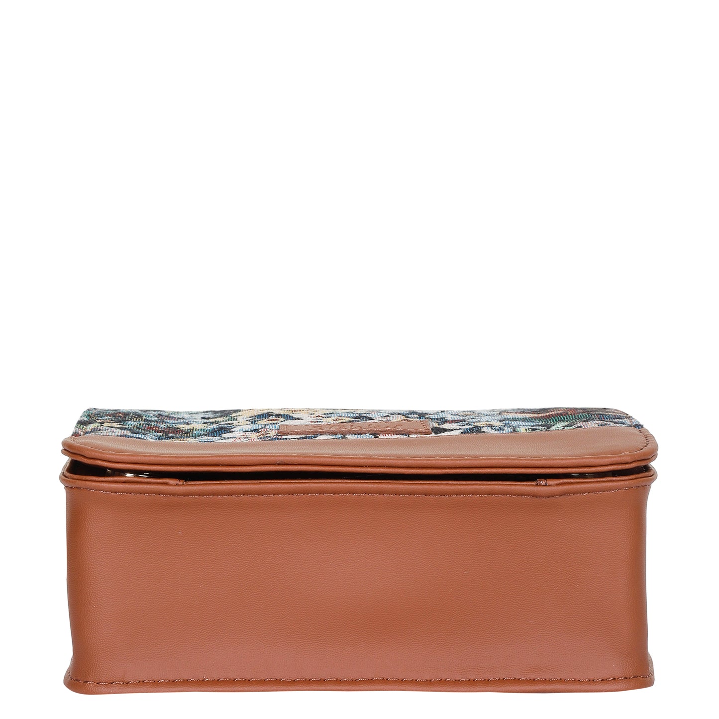 Botanical Tapestry Crossbody Sling Bag – Women Shoulder Purse with Vegan Leather Trim