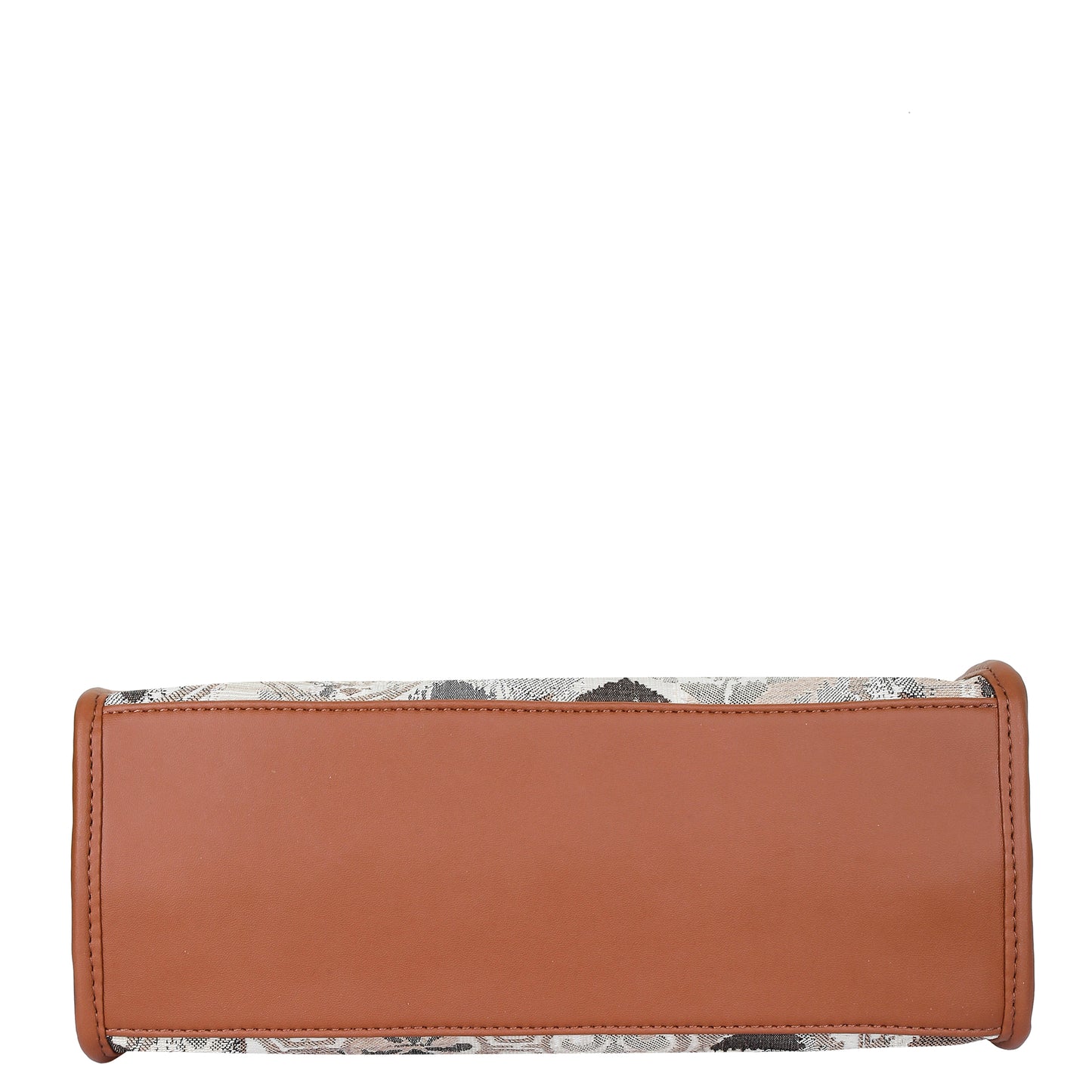Wholesale Abstract Tapestry Satchel Bag Crossbody Top Handle Handbag for Women with Vegan Leather Trim