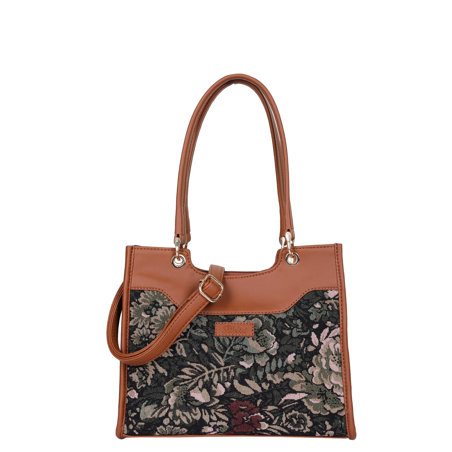 Women Vintage Tapestry Satchel Bag – Wholesale Vegan Leather Trimmed Crossbody, Shoulder & Hand Purse