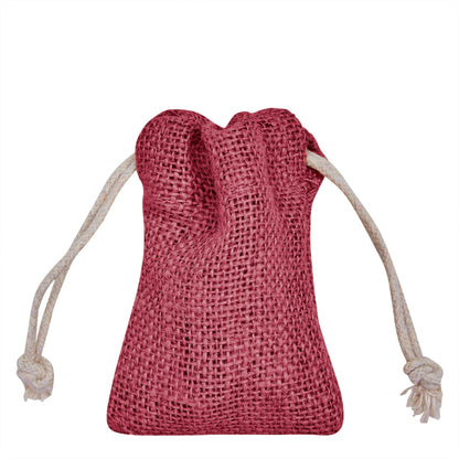 Wholesale Coloured Burlap Drawstring Jute Gift Bags for Party  (8 PCS)