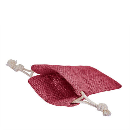 Wholesale Coloured Burlap Drawstring Jute Gift Bags for Party  (8 PCS)
