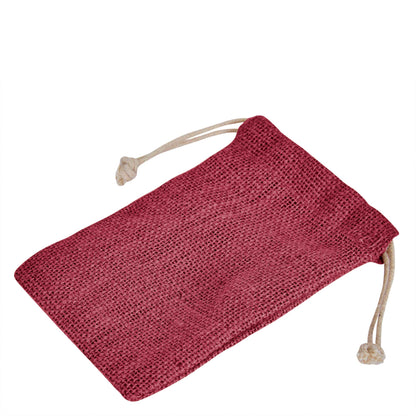 Wholesale Coloured Burlap Drawstring Jute Gift Bags for Party  (8 PCS)