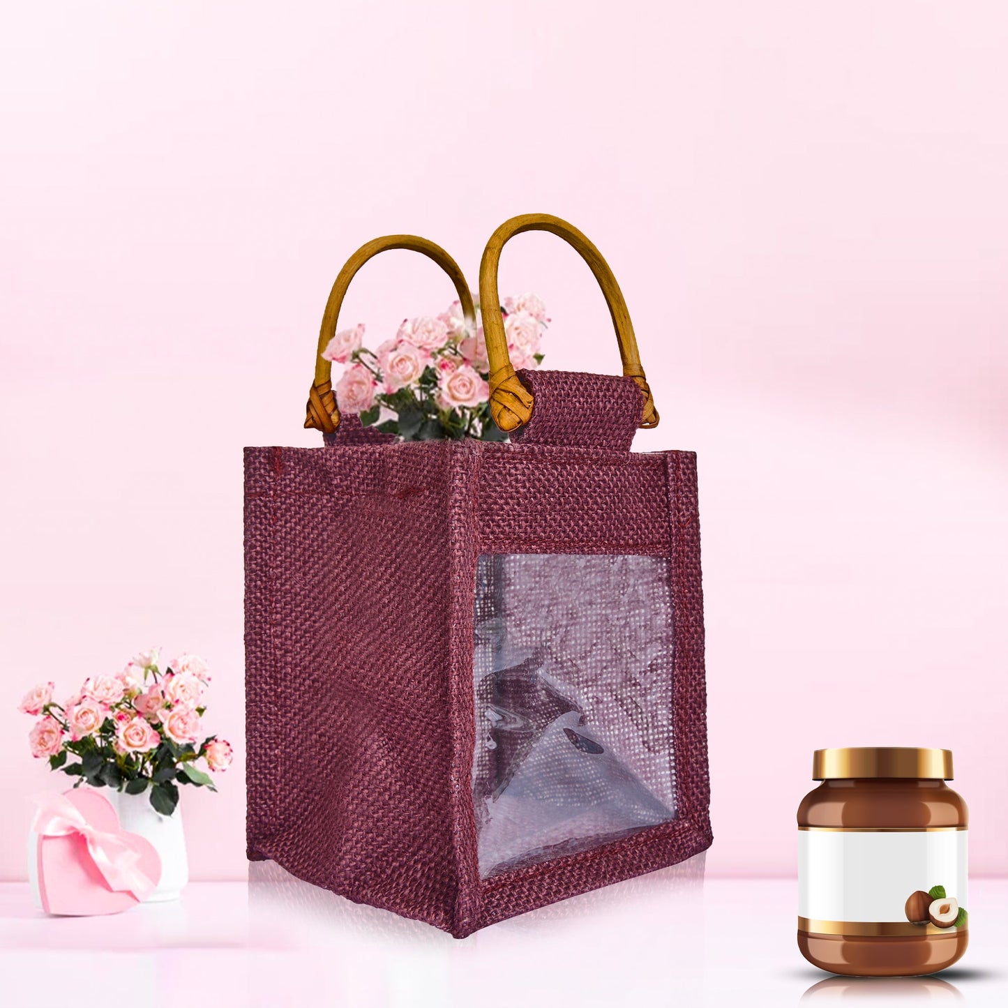Wholesale Coloured Burlap Gift Bags for Holiday Gifts (Packs of 7)