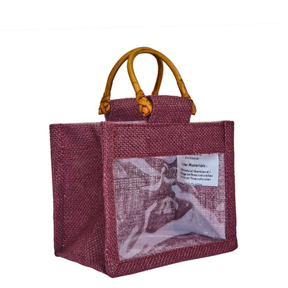 Wholesale Reusable Colourful Burlap Jute Gift Bags for Party Favours & Events (7 PCS)