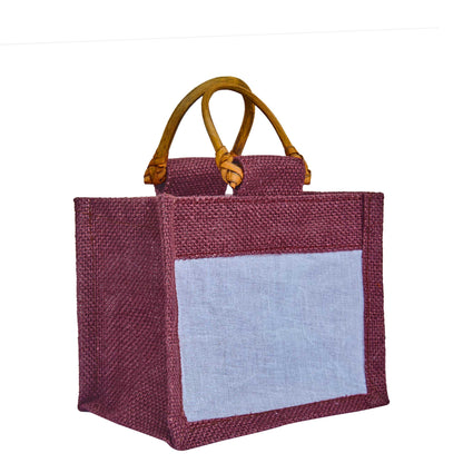 Wholesale Colourful Burlap Jute Gift Bags with Organza for Party Favours & Events (Packs of 7)