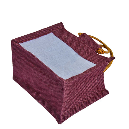 Wholesale Colourful Burlap Jute Gift Bags with Organza for Party Favours & Events (Packs of 7)