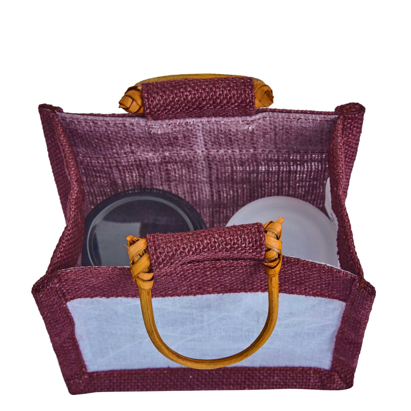 Wholesale Colourful Burlap Jute Gift Bags with Organza for Party Favours & Events (Packs of 7)